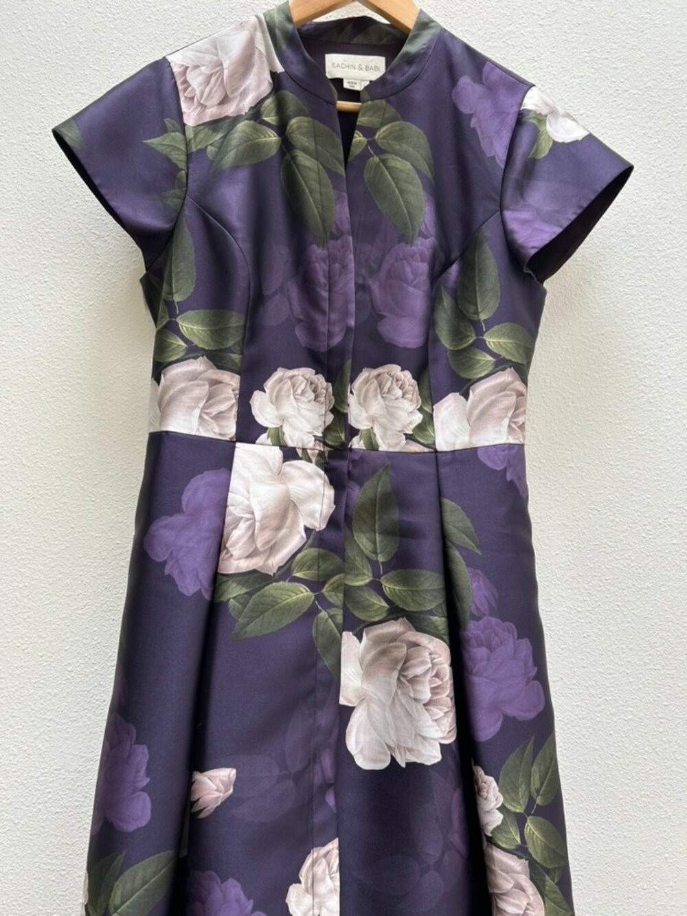 Sachin + Babi Marta Floral Mikado Gown Twilight Blooms